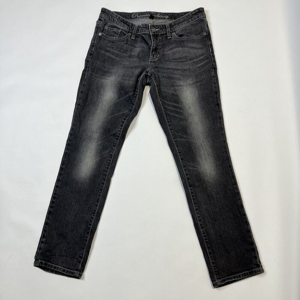 Gap Womens Premium Skinny Low Rise Jeans Size 28 Ankle Charcoal Gray 28” Inseam